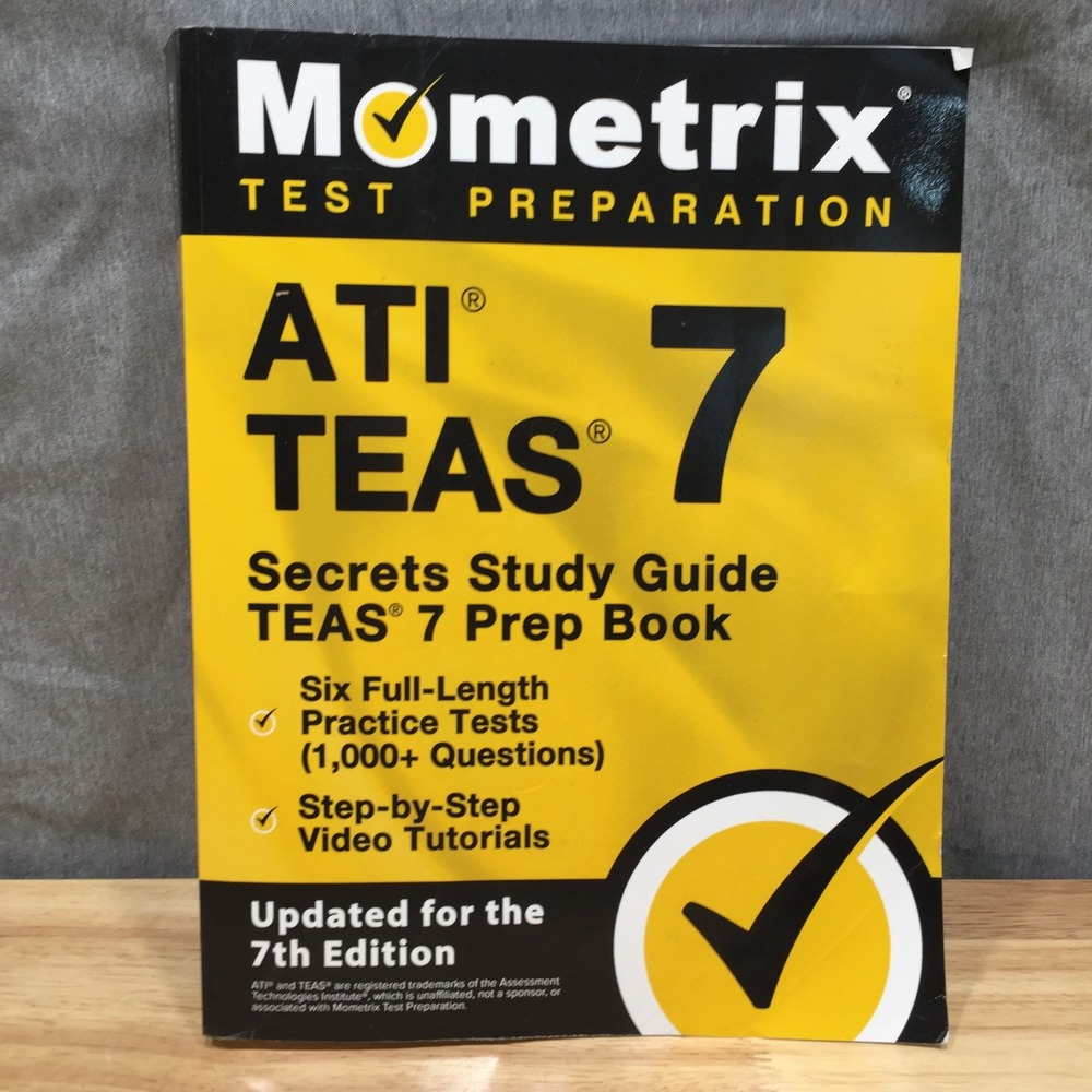 Mometrix Nursing ATI TEAS 7 Secrets Study Guide Prep Book OS Yellow Excellent